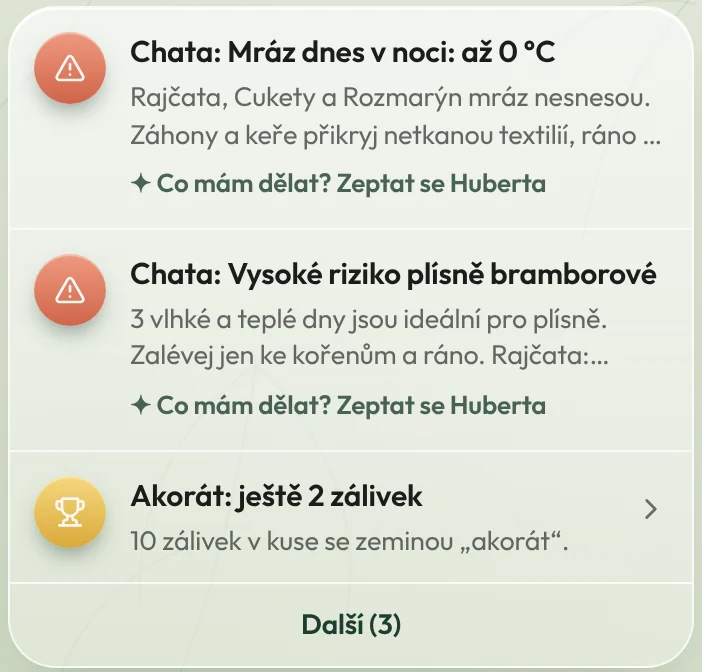 Varování: mráz a plíseň na chatě