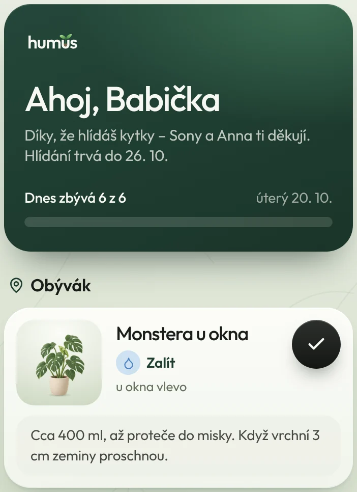 Hlídání s instrukcemi